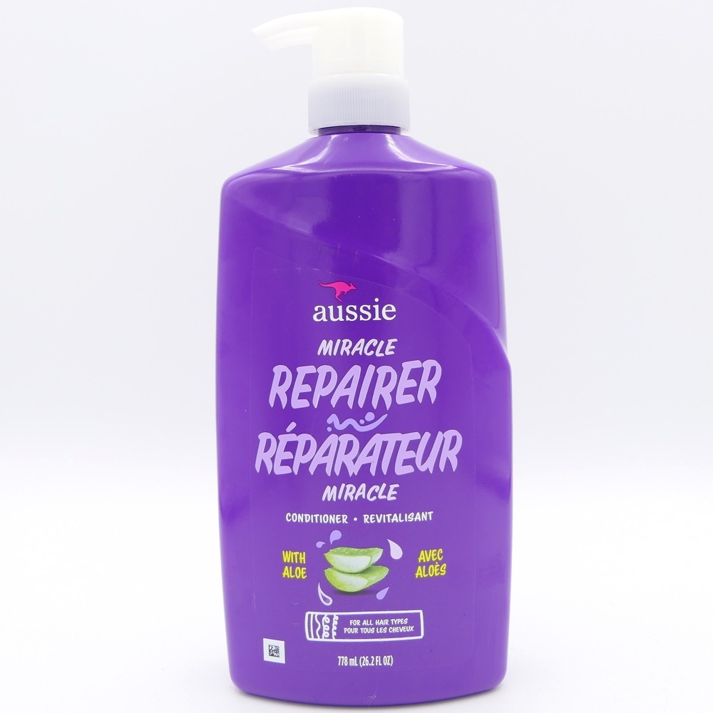 Aussie Miracle Repairer Conditioner with Aloe For Hair 26.2 fl oz Pump Bottle